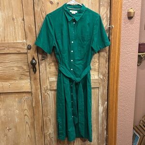 Boden Teal Midi Shirt Dress